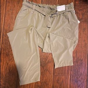 Beige High rise pants